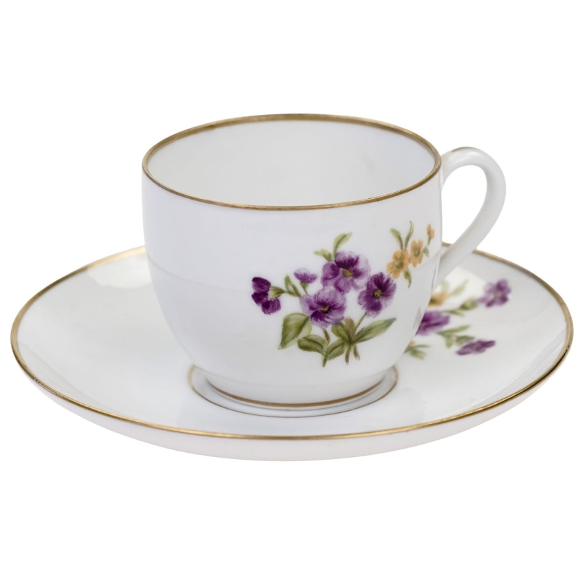 64715 BING &amp; GRONDAHL MOKKA ZE SPODKIEM RĘCZNIE MALOWANE KWIATUSZKI V (1).jpg