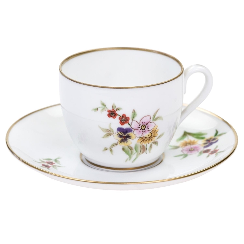 64718 BING &amp; GRONDAHL MOKKA ZE SPODKIEM RĘCZNIE MALOWANE KWIATUSZKI VIII (1).jpg