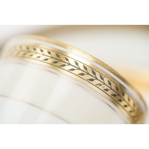 64759 LIMOGES A. VIGNAUD ELEGANCKA ŚNIADANIÓWKA Z CZARNO-ZŁOTYM OTOKIEM (3).jpg