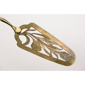 64820 FRANCJA ART-NOUVEAU CUDOWNA ŁOPATKA DO CIAST TORTÓW SREBRNY TRZONEK (3).jpg
