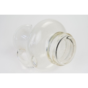 64957 TARNOWIEC SZKŁO ARTYSTYCZNE J. SŁUCZAN ORKUSZ DUŻY MLECZNY DZBAN WAZON Z UCHEM SZKŁO DWUWARSTWOWE (5).jpg