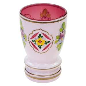 CZECHY WAZON SZKLANICA EMALIĄ MALOWNA