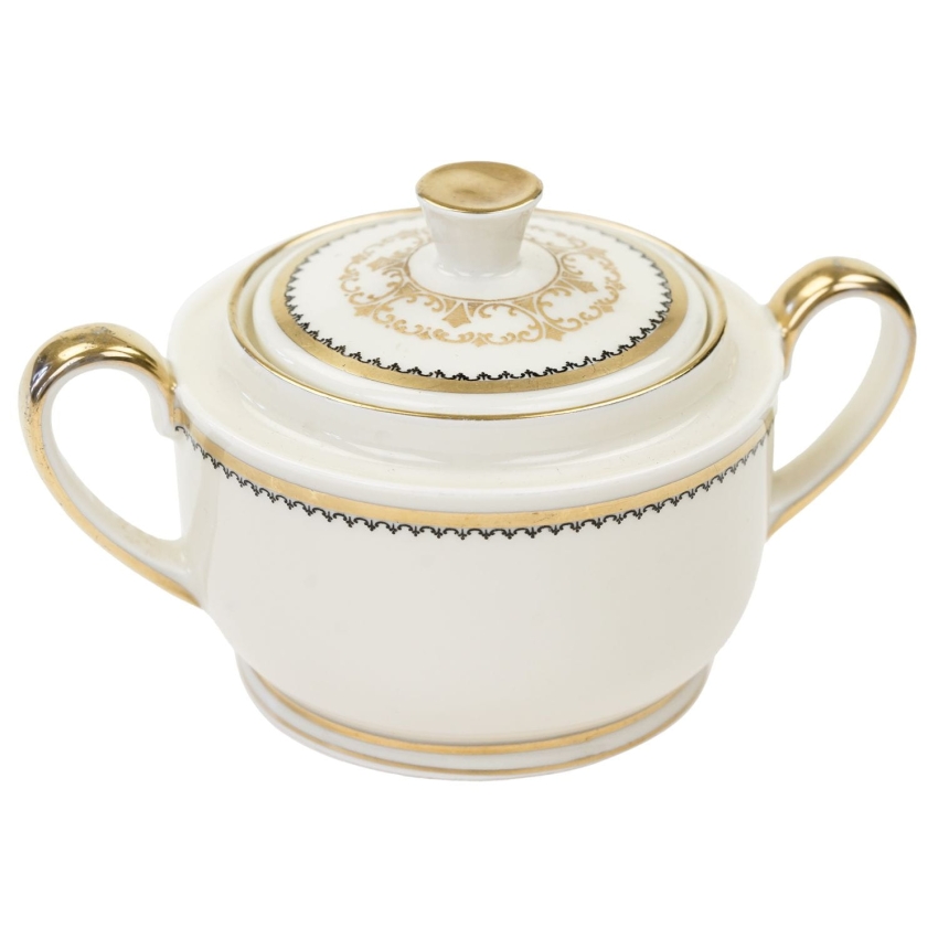 65034 ROSENTHAL DORIT KOŚĆ SŁONIOWA CUKIERNICA Z CZARNO-ZŁOTYM OTOKIEM (1).jpg