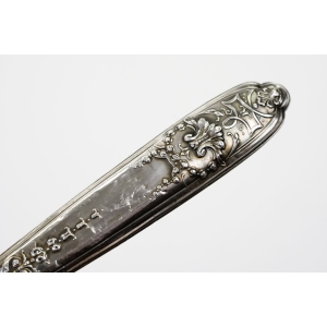 65142 FRANCJA ART-NOUVEAU CUDOWNA ŁOPATKA DO CIAST TORTÓW TRZONEK ZE SREBRA (2).jpg