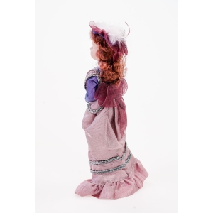 65220 PORCELANOWA KOLEKCJONERSKA LALKA W FIOLETOWEJ SUKNI DAMA 19 CM (3).jpg