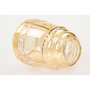 65374 CARNIVAL GLASS ŚLICZNY IRYZOWANY WAZON W STYLU ART-DECO (4).jpg