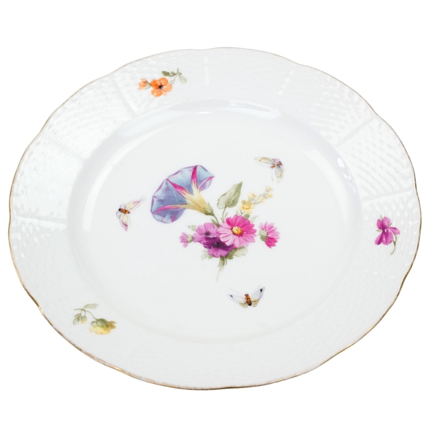 65888 KPM BERLIN ALTOSIER TALERZ KOLOROWE KWIATY I MOTYLE I (1).jpg