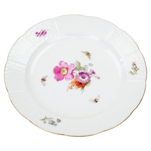 65889 KPM BERLIN ALTOSIER TALERZ KOLOROWE KWIATY I MOTYLE II (1).jpg