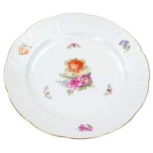 65890 KPM BERLIN ALTOSIER TALERZ KOLOROWE KWIATY I MOTYLE III (1).jpg