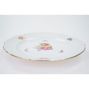 65890 KPM BERLIN ALTOSIER TALERZ KOLOROWE KWIATY I MOTYLE III (3).jpg