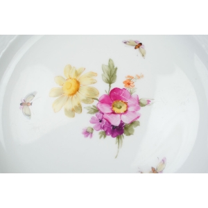 65891 KPM BERLIN ALTOSIER TALERZ KOLOROWE KWIATY I MOTYLE IV (2).jpg