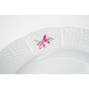 65891 KPM BERLIN ALTOSIER TALERZ KOLOROWE KWIATY I MOTYLE IV (3).jpg