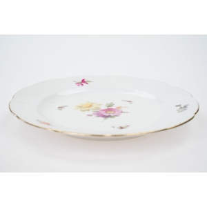 65891 KPM BERLIN ALTOSIER TALERZ KOLOROWE KWIATY I MOTYLE IV (4).jpg