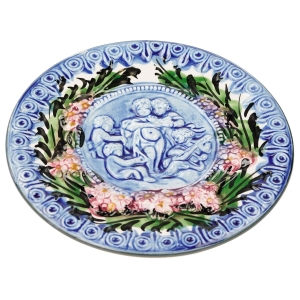 66136 STARA PATERA AMORKI I KWIATAMI MAJOLIKA DO ZAWIESZENIA (1).jpg