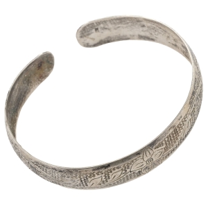 66253 SREBRO BRANSOLETA BANGLA W KWIATY PRL WMS WAGA 10 G (1).jpg