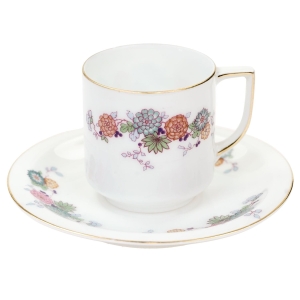 THOMAS ROSENTHAL CUDOWNA FILIŻANKA ZE SPODKIEM KOLOROWE KWIATY