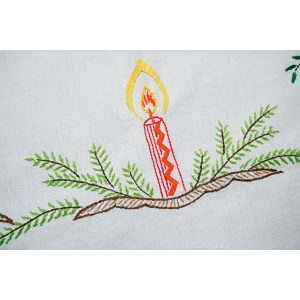 66354 BOŻE NARODZENIE BAWEŁNA RĘCZNE KOLOROWE HAFTY OBRUS 146 X 85 CM (2).JPG
