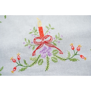 66356 BOŻE NARODZENIE PŁÓTNO I RĘCZNY HAFT KRZYŻYKOWY KOLOROWE HAFTY OBRUS 74 X 72 CM (2).JPG