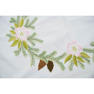 66360 BOŻE NARODZENIE DELIKATNY OBRUS PIĘKNY RĘCZNY HAFT 136 X 97 CM (2).JPG
