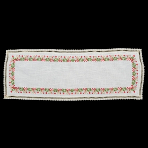 BOŻE NARODZENIE KOLOROWE HAFTY BIEŻNIK W STYLU RETRO 97 X 36 CM