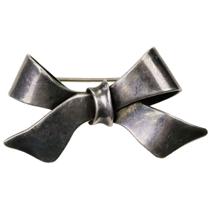 66454 SREBRNA BROSZA W STYLU ART-DECO KOKARDA PRÓBA 900 WAGA 9,6 G (1).jpg