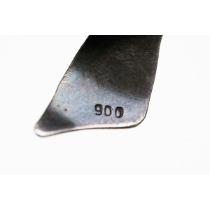 66454 SREBRNA BROSZA W STYLU ART-DECO KOKARDA PRÓBA 900 WAGA 9,6 G (4).JPG