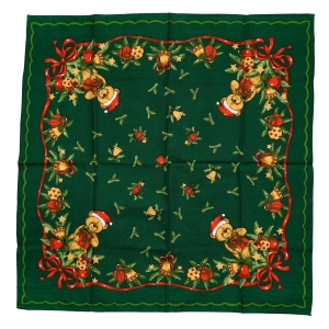 BOŻE NARODZENIE BARWNY DRUKOWANY OBRUS W TRADYCYJNYM STYLU 79 X 78 CM