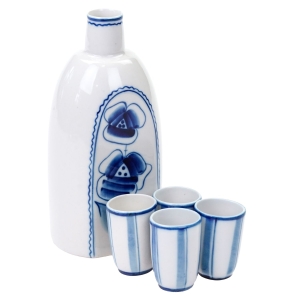 66626 GŻEL KARFKA Z 4 KIELISZKAMI KOBALTEM MALOWANA (1).jpg