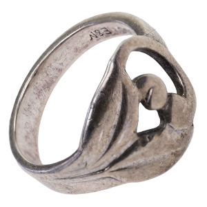 66649 E&amp;M DANIA SREBRO PR. 830 KWIATEK PIERŚCIONEK BEZ OCZKA WAGA  3,8  G R.  12,5 (1).jpg