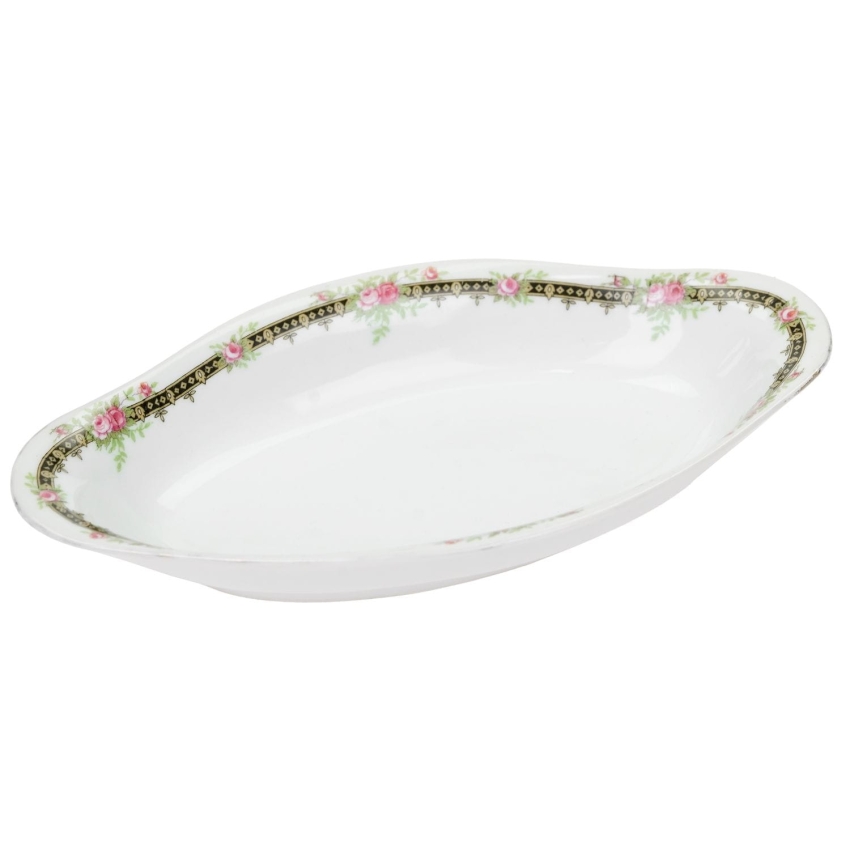 66701 LIMOGES RAYNAUD &amp; Co RAWIERKA OWALNA PATERA Z KWIATOWĄ BORDIURĄ (1).jpg
