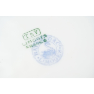 66702 LIMOGES RAYNAUD &amp; Co DUŻA OWALNA PATERA Z KWIATOWĄ BORDIURĄ (5).JPG