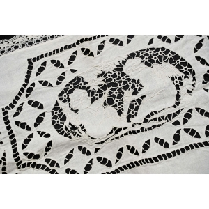 66736 ANTYCZNA ZAZDROSTKA LAMBREKIN AŻURY ANIOŁKI I KORONKI 120 X 46 CM (2).JPG