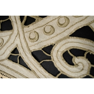 66738 ANTYCZNY BIEŻNIK SERWETA AŻURY I KORONKI 137 X 45 CM + FRĘDZLE (3).JPG