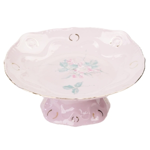 CHODOV PATERA NA NODZE NA OWOCE Z RÓŻOWEJ PORCELANY KWIAT DZIKIEJ RÓŻY