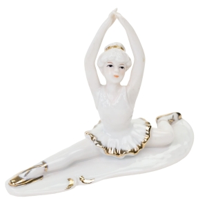 PORCELANOWA FIGURKA BALETNICY W TANECZNEJ POZIE I