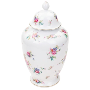 LIMOGES CUDOWNA AMFORA CAŁA W KOLOROWE KWIATY RĘCZNIE MALOWANE