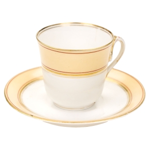 BIEDERMEIER ŚLICZNA FILIŻANKA ZE SPODKIEM RĘCZNIE MALOWANA