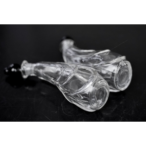 67012 CZECHOSŁOWACJA CIEKAWE KARAFKI NA OCET I OLEJ Z CZARNYMI KORKAMI (3).JPG