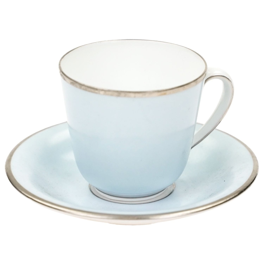 67044 BING &amp; GRONDAHL KOPENHAGA BŁĘKITNA FILIŻANKA MOKKA ZE SPODKIEM (1).jpg