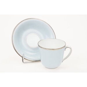 67044 BING &amp; GRONDAHL KOPENHAGA BŁĘKITNA FILIŻANKA MOKKA ZE SPODKIEM (3).JPG