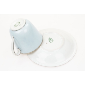 67044 BING &amp; GRONDAHL KOPENHAGA BŁĘKITNA FILIŻANKA MOKKA ZE SPODKIEM (4).JPG