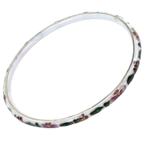 67241 CHINKA PIĘKNA BRANSOLETA EMALIA KOMÓRKOWA CLOISONNE KOLOROWE KWIATY (1).jpg