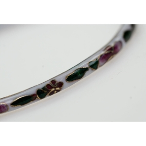 67241 CHINKA PIĘKNA BRANSOLETA EMALIA KOMÓRKOWA CLOISONNE KOLOROWE KWIATY (2).JPG