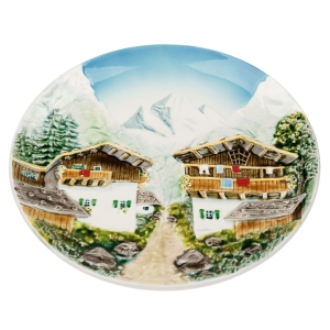 67374 SCHRAMBERG PATERA Z WIEJSKIMI CHATAMI RĘCZNIE MALOWANA DO ZAWIESZENIA ALPEJSKI PEJZAŻ (1).jpg