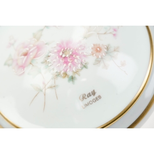 67399 LIMOGES ŚLICZNE RĘCZNIE MALOWANE PUZDERKO W KWIATY (2).JPG