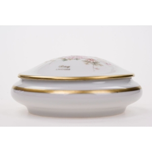 67399 LIMOGES ŚLICZNE RĘCZNIE MALOWANE PUZDERKO W KWIATY (3).JPG