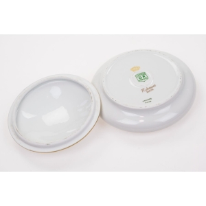 67399 LIMOGES ŚLICZNE RĘCZNIE MALOWANE PUZDERKO W KWIATY (5).JPG