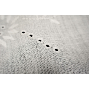 67598 LEN SERWETA ŚRODKA STOŁUBIEŻNIK RĘCZNIE HAFTOWANE W KWIATY 120 X 46 CM (3).JPG