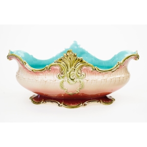 67604 SARREGUEMINES MAJOLIKA CUDOWNA ŻARDINIERA (2).JPG