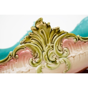 67604 SARREGUEMINES MAJOLIKA CUDOWNA ŻARDINIERA (3).JPG